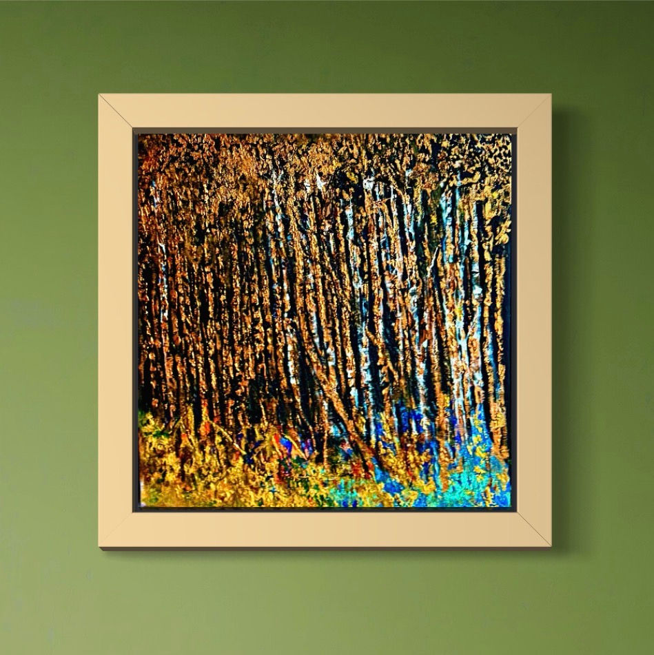 Thumbnail: Aurelia (2):  Size 24” x 24” , mix media on canvas , unframed .
