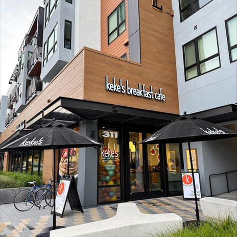 Keke's Breakfast Cafe storefront within building