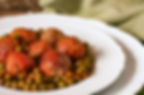 Polpette al sugo con piselli