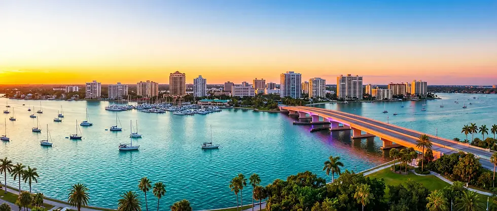 Panorama of the Sarasota skyline - The best way to find friends in Sarasota, FL
