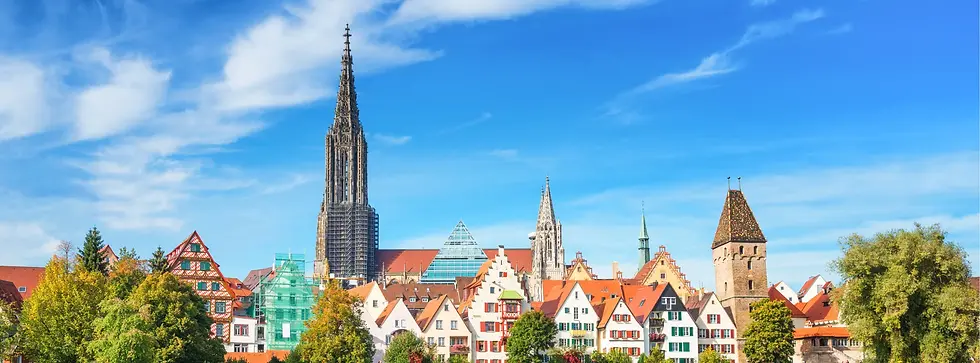 Panorama von Ulm. Meet5, der einfachste Weg, um in Ulm neue Freunde zu finden.