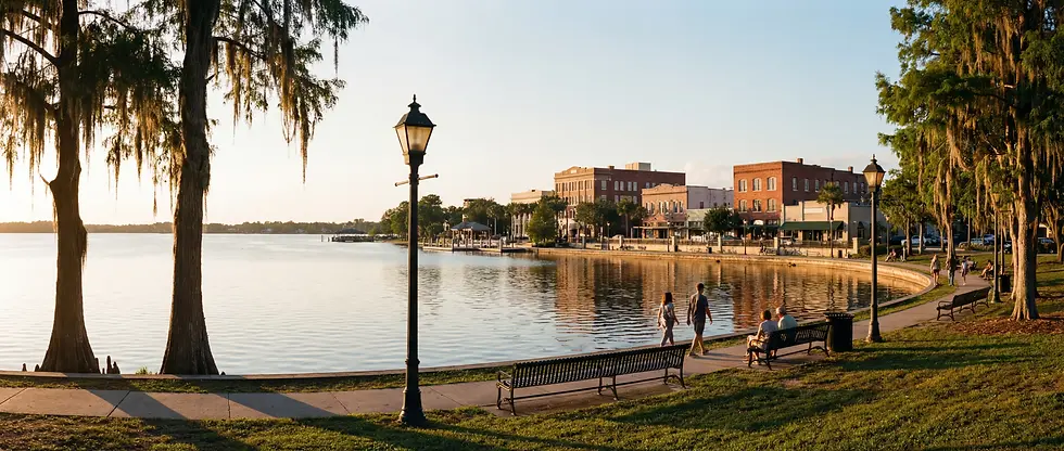 Panorama of the Sanford skyline - The best way to find friends in Sanford, FL