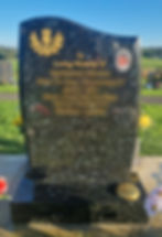 Emerald Pearl Sparkly Headstone