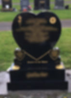 Large triple Hearts Headstone