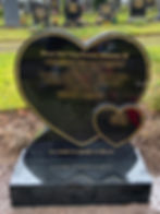 Embossed Heart Headstone