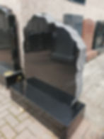 Large Polished Boulder Headstone