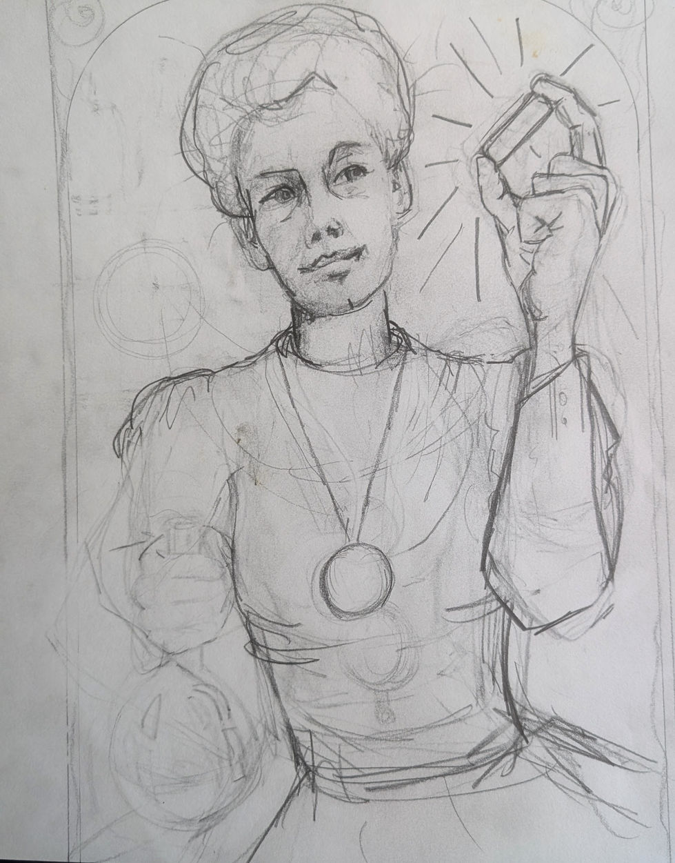 Marie Skłodowska Curie - first preliminary sketch