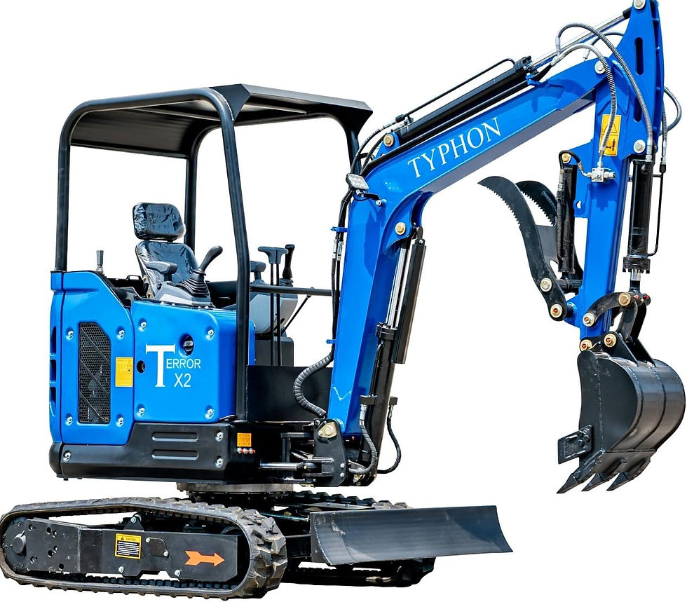 Thumbnail: TYPHON TERROR X2 STORM Mini Excavator 2.5 Ton Diesel Kubota V1505 25HP