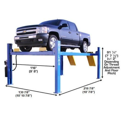Thumbnail: Atlas 414 14,000 LB 4-Post Lift + RJ8 Jacks Combo