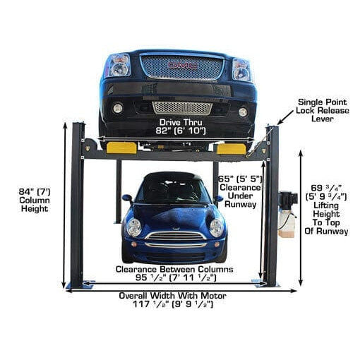 Thumbnail: Atlas 408SL 8,000 lb. Super Deluxe 4-Post Lift