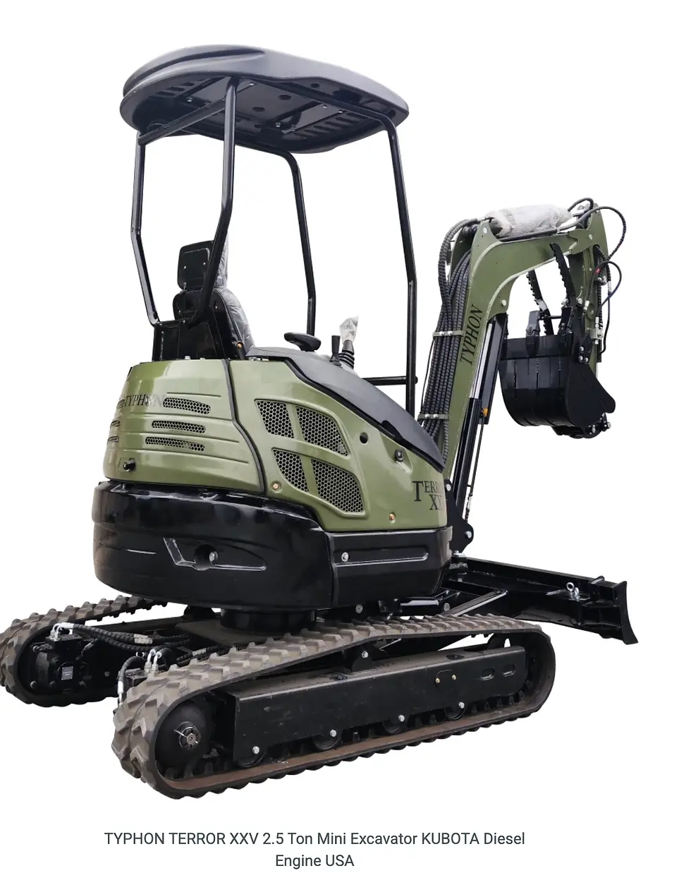 Thumbnail: TYPHON 2.5 Ton Mini Excavator KUBOTA Diesel Engine USA W 14 attachments