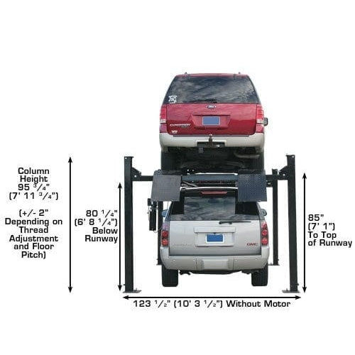 Thumbnail: Atlas PRO9000 4 Post Lift + RJ35 Sliding Jacks Combo