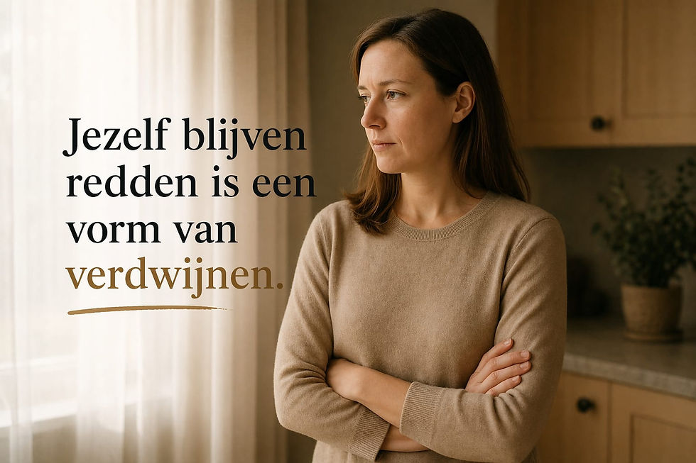 De plek waar je stopt met vluchten en weer aanwezig wordt