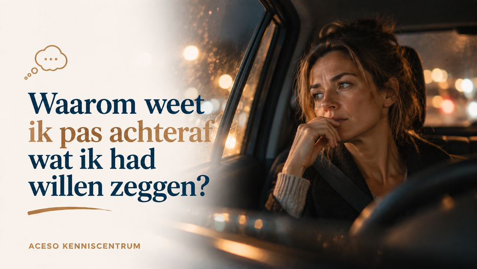 Waarom weet ik pas achteraf wat ik had willen zeggen?