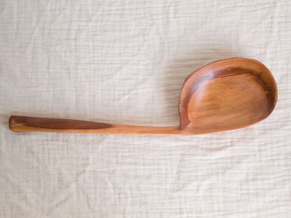Thumbnail: Carved Apple Wood Spoon