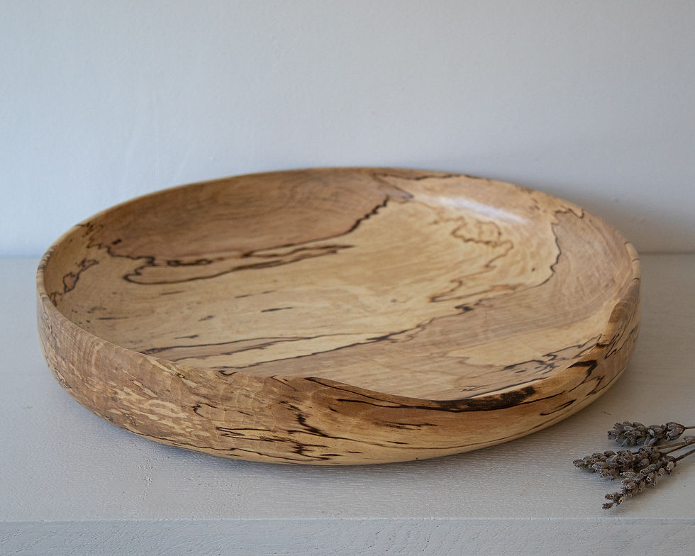 Thumbnail: Wooden fruit bowl made from spalted hornbeam