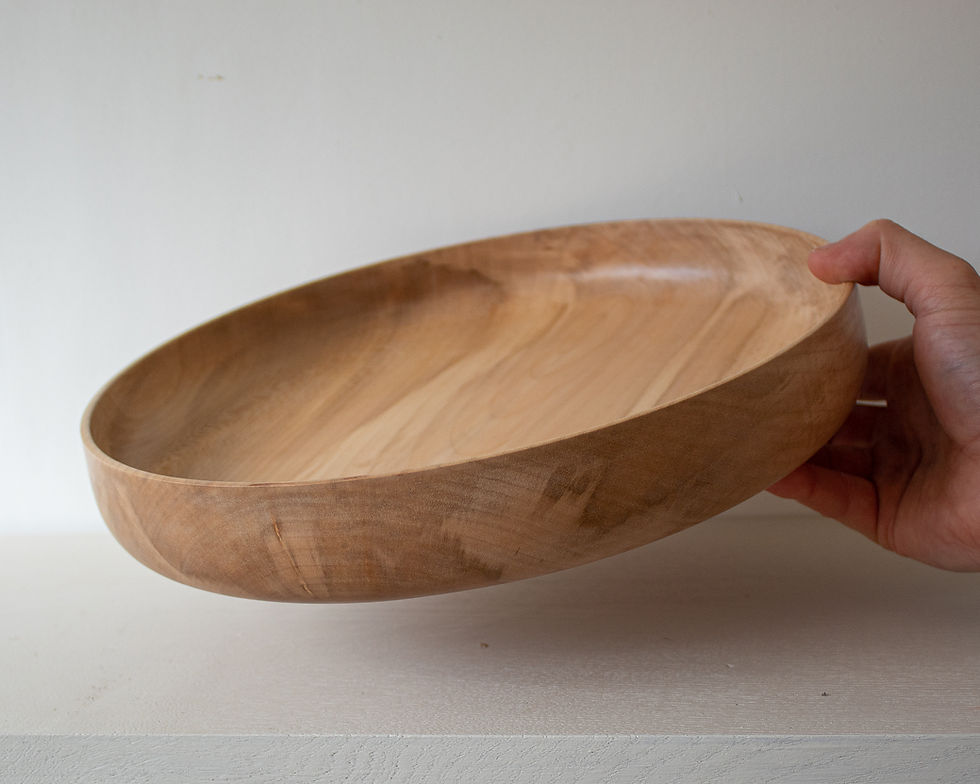 wooden fruit bowl made from sycamore