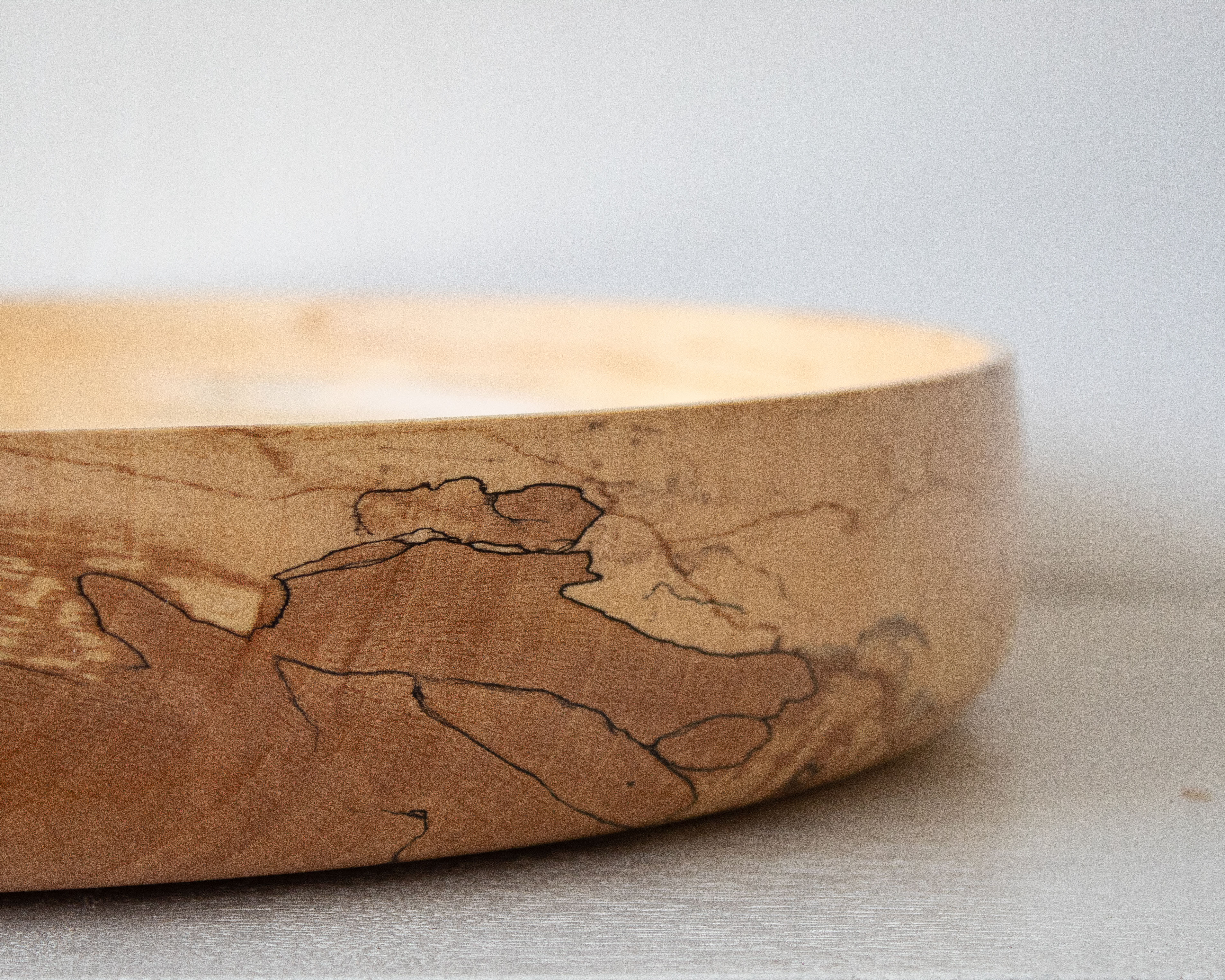 Extra Large Patterned Beech Bowl