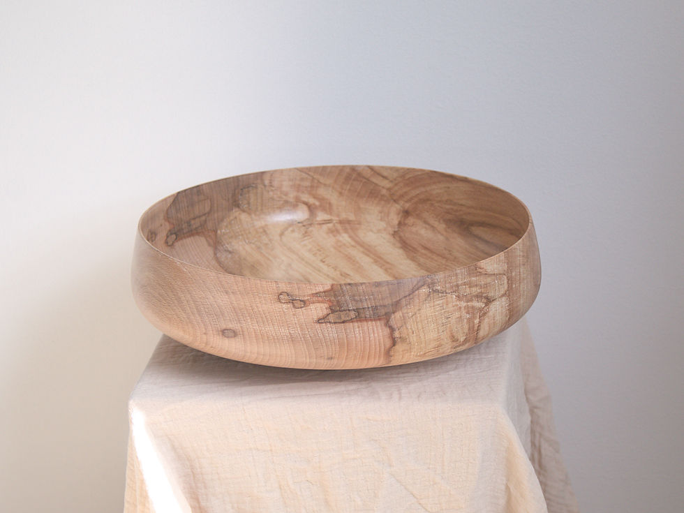 Thumbnail: Large Beech Bowl with Raised Foot