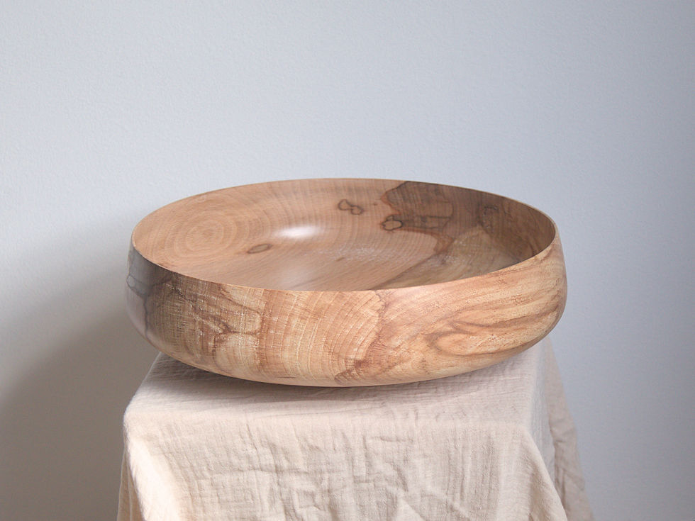 Thumbnail: Large Beech Bowl with Raised Foot