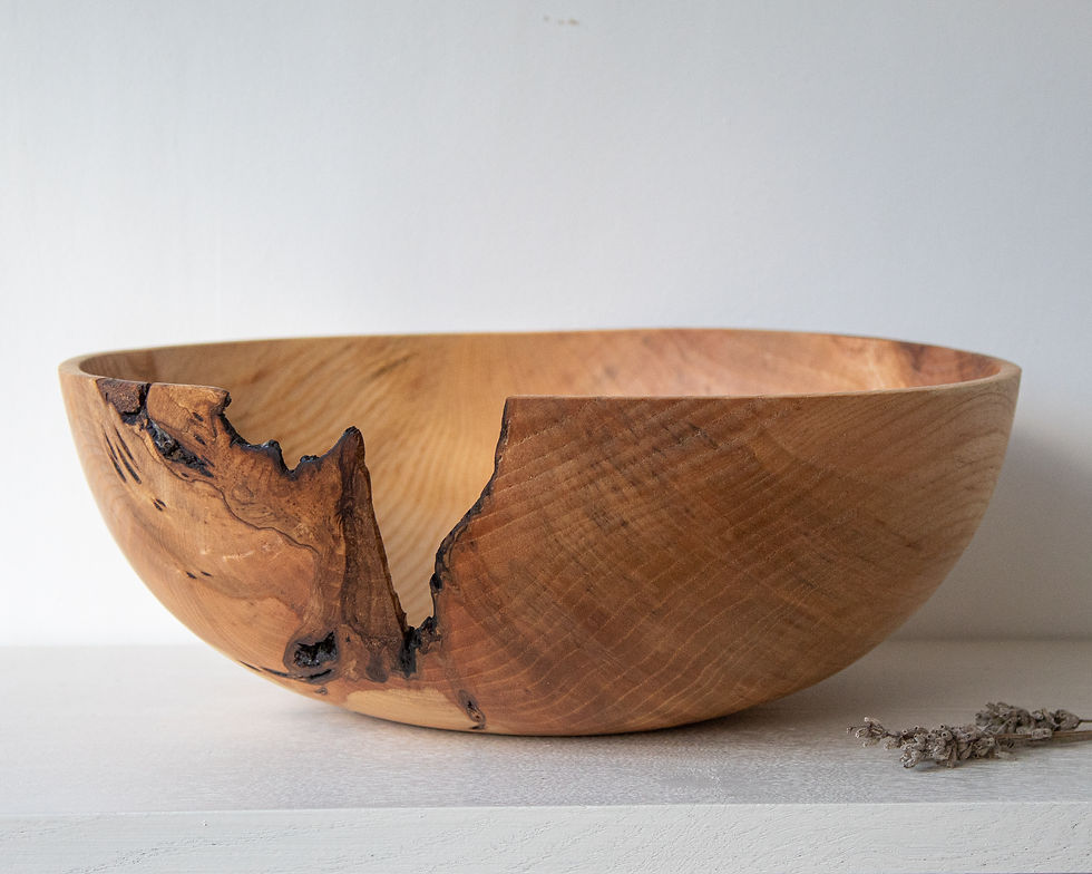 Thumbnail: Extra Large Wooden Bowl made from Ash with a Large Natural Void