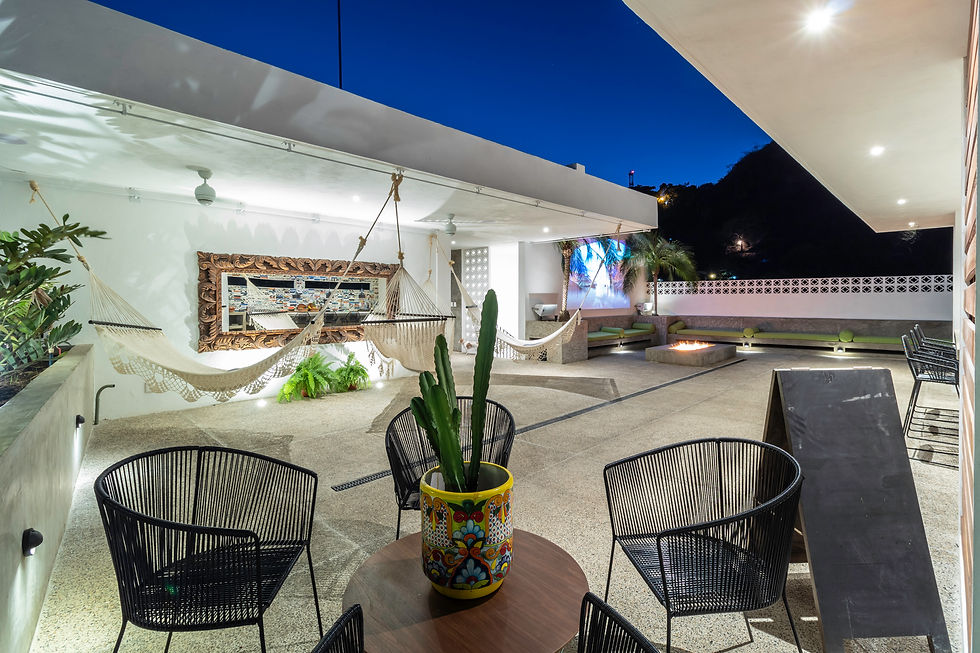 Outdoor lounge space