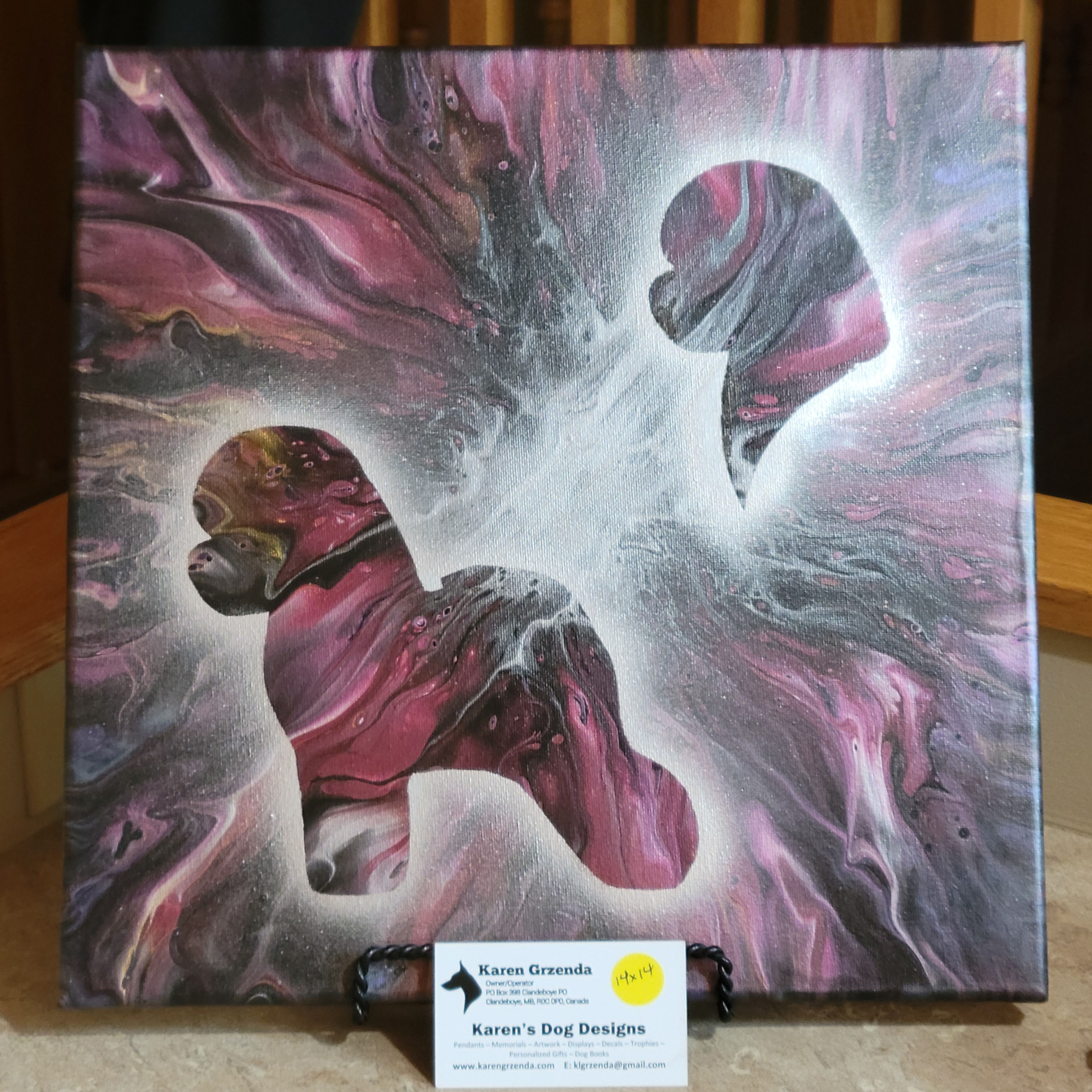 RAW Bichon Frise 14x14 Original Acrylic Painting