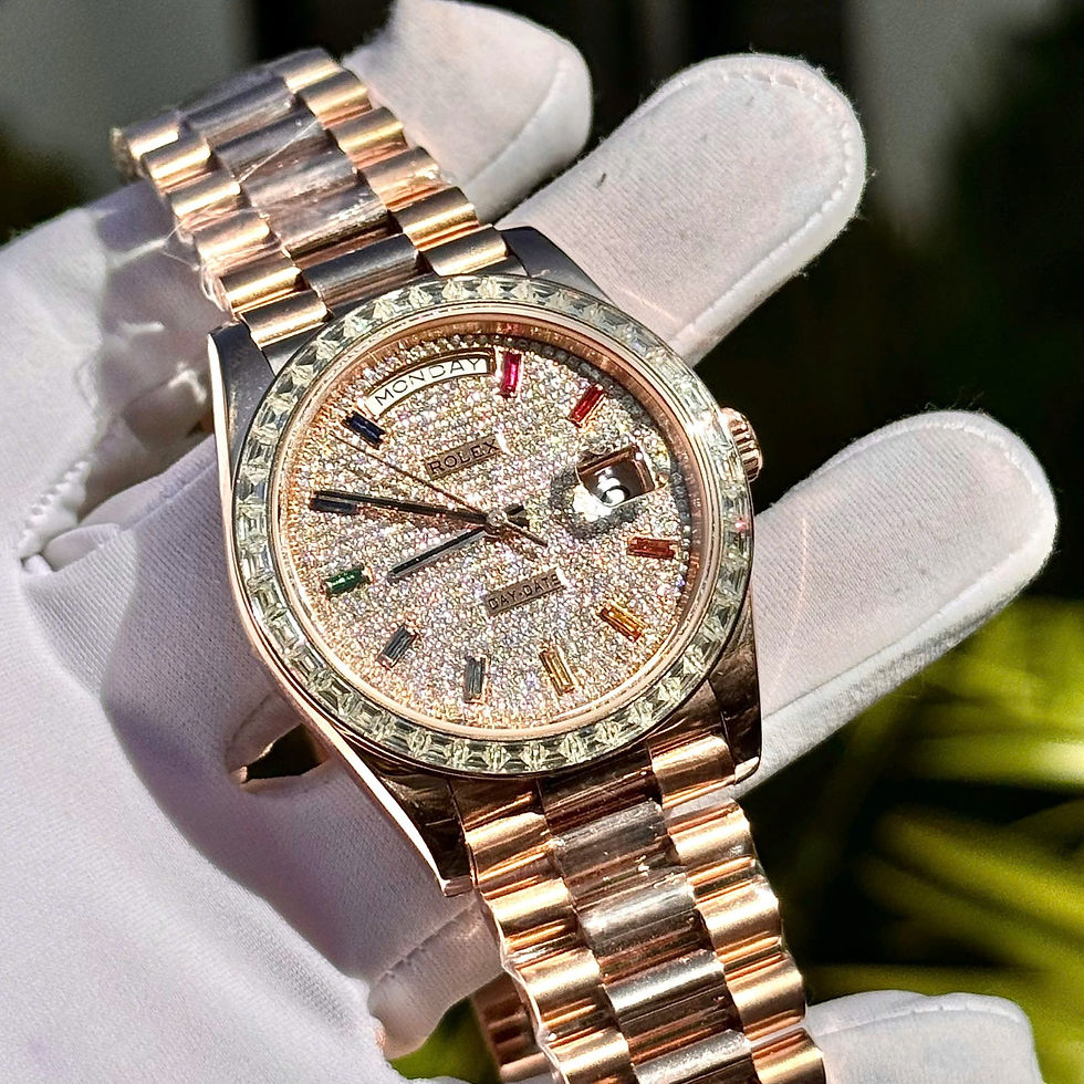 Thumbnail: Superclone Rolex Day Date Diamond Paved Dial 0008 36 Mm