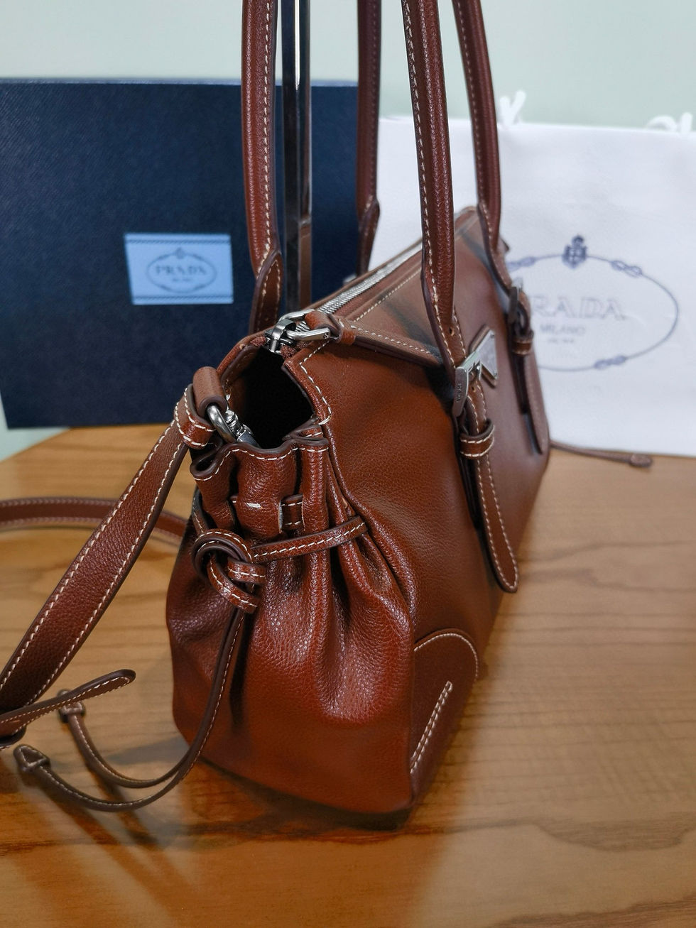 Thumbnail: PD Bonnie Handle Bag — White