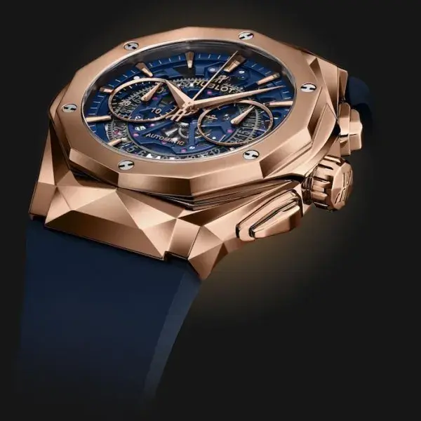Thumbnail: Hublot Classic Fusion Men Automatic Blue Rubber 525 Ox 5180 Rx
