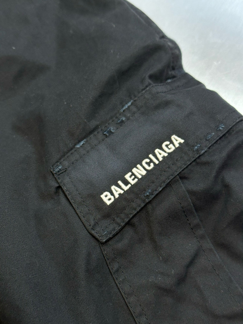 Thumbnail: Balenciaga Pantalon Cargo Noir – Multi-Poches