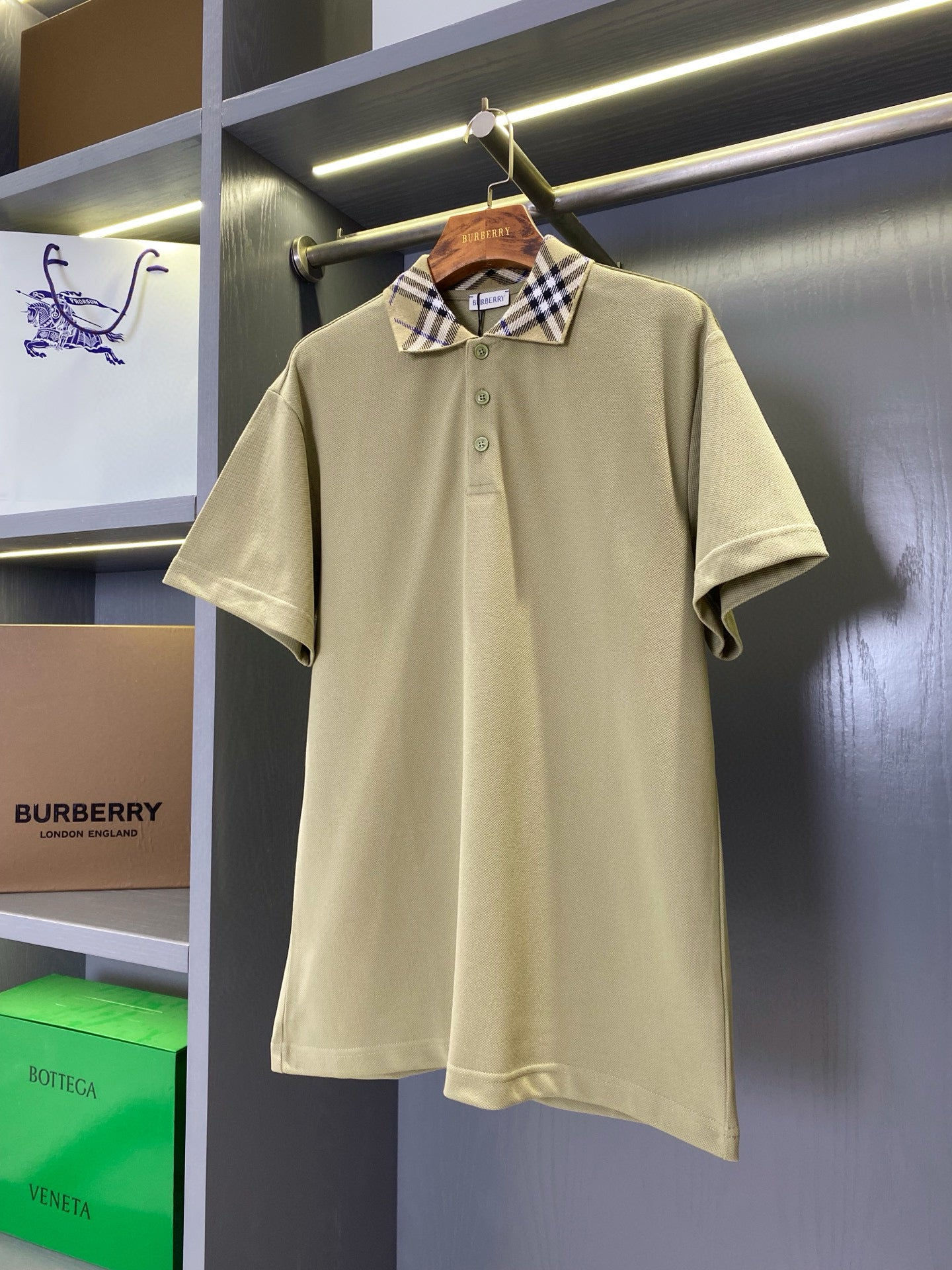 Burberry Polo — Warm Grey