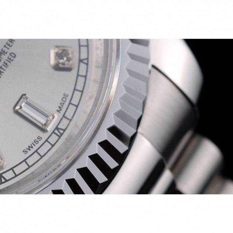 Thumbnail: Swiss Rolex Day Date 40Mm Silver Dial