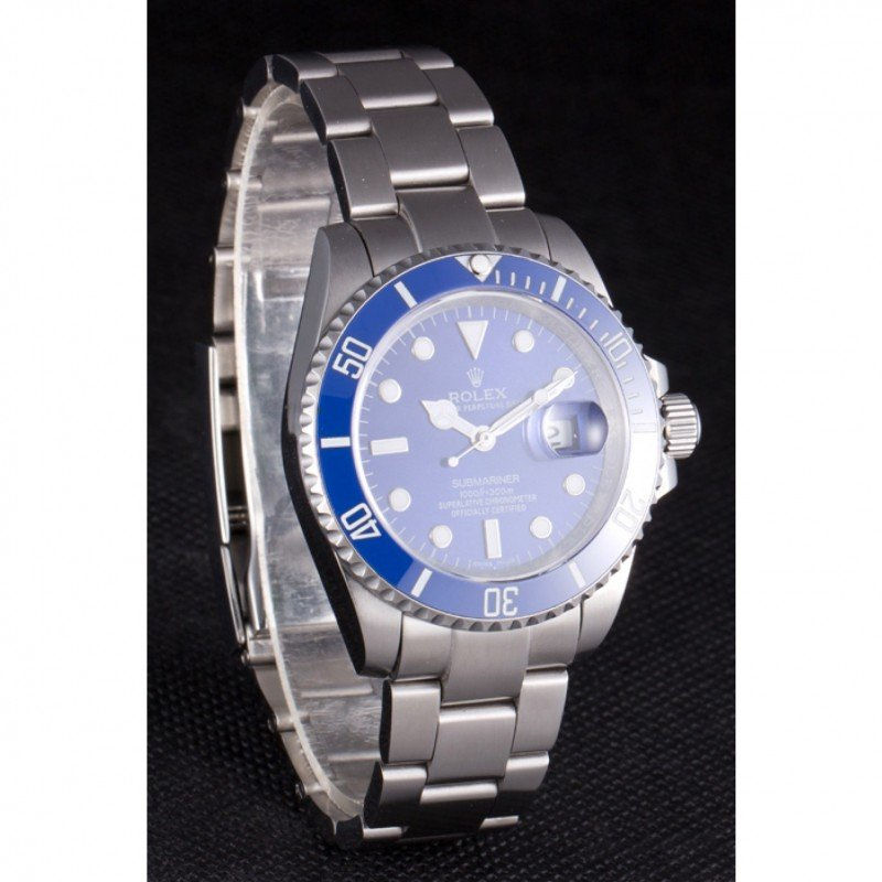 Thumbnail: Swiss Rolex Submariner 40Mm Blue Dial Srl50