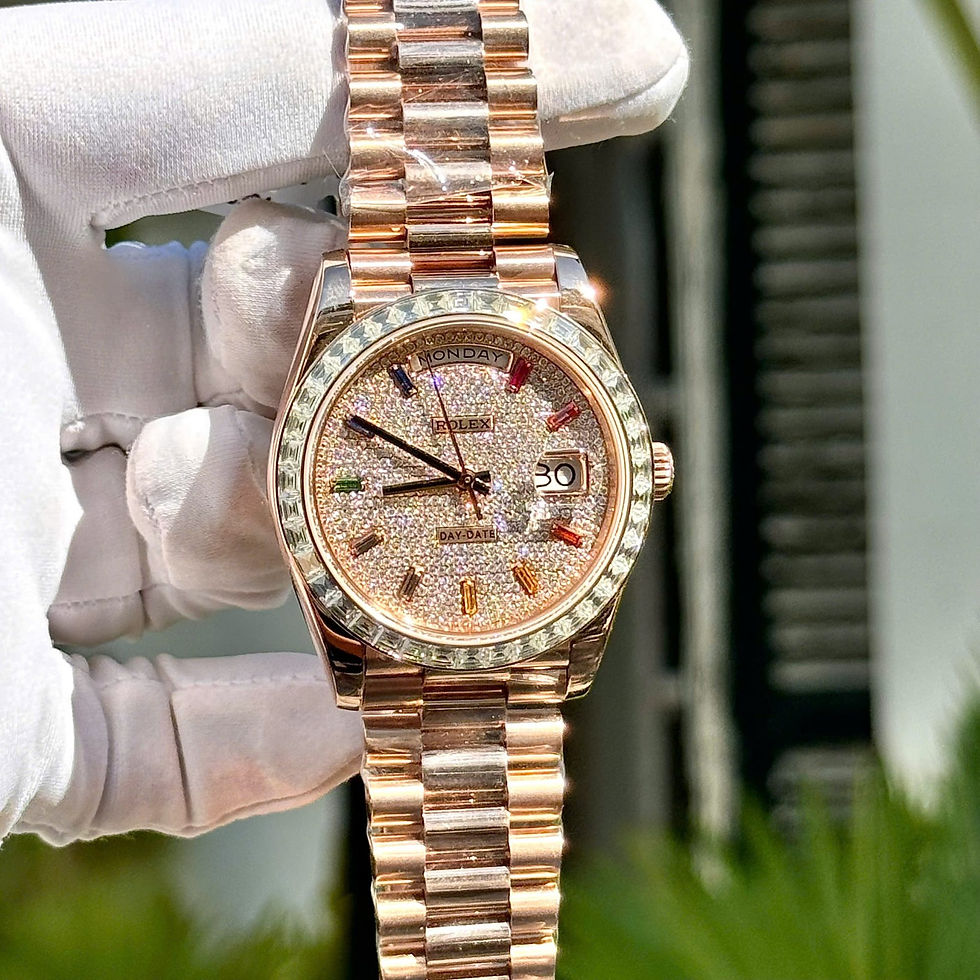Thumbnail: Superclone Rolex Day Date Diamond Paved Dial 0008 36 Mm