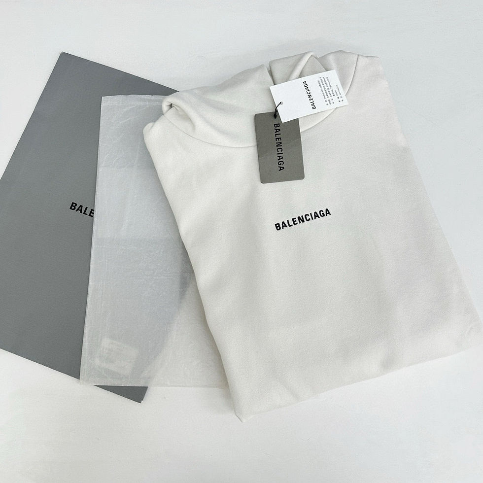 Thumbnail: Balenciaga Logo Embroidered Hoodie Off-White