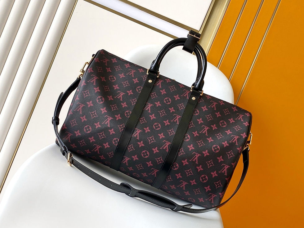 Thumbnail: Louis Vuitton KEEPALL BANDOULIÈRE 45 IN BLACK MONOGRAM TOMETTE CANVAS