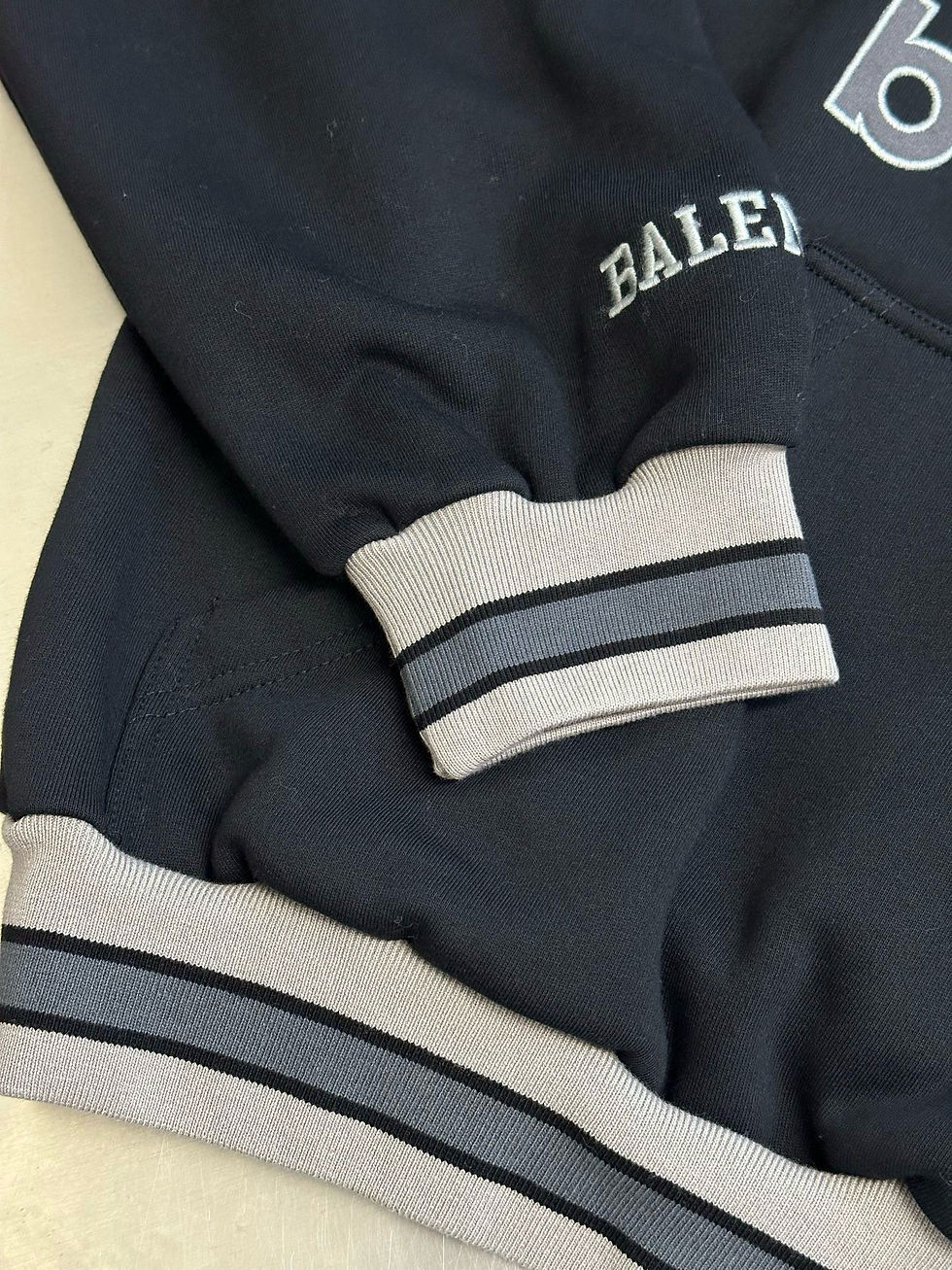 Thumbnail: Balenciaga Athletic M-Logo Varsity Hoodie – Black