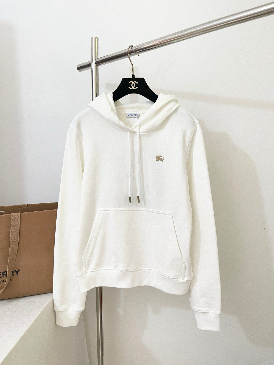 Burberry Hoodie — Warm Grey