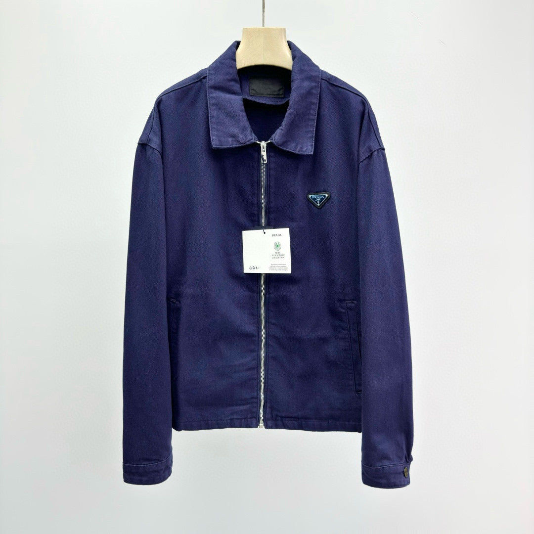 Prada Denim Jacket — Warm Grey