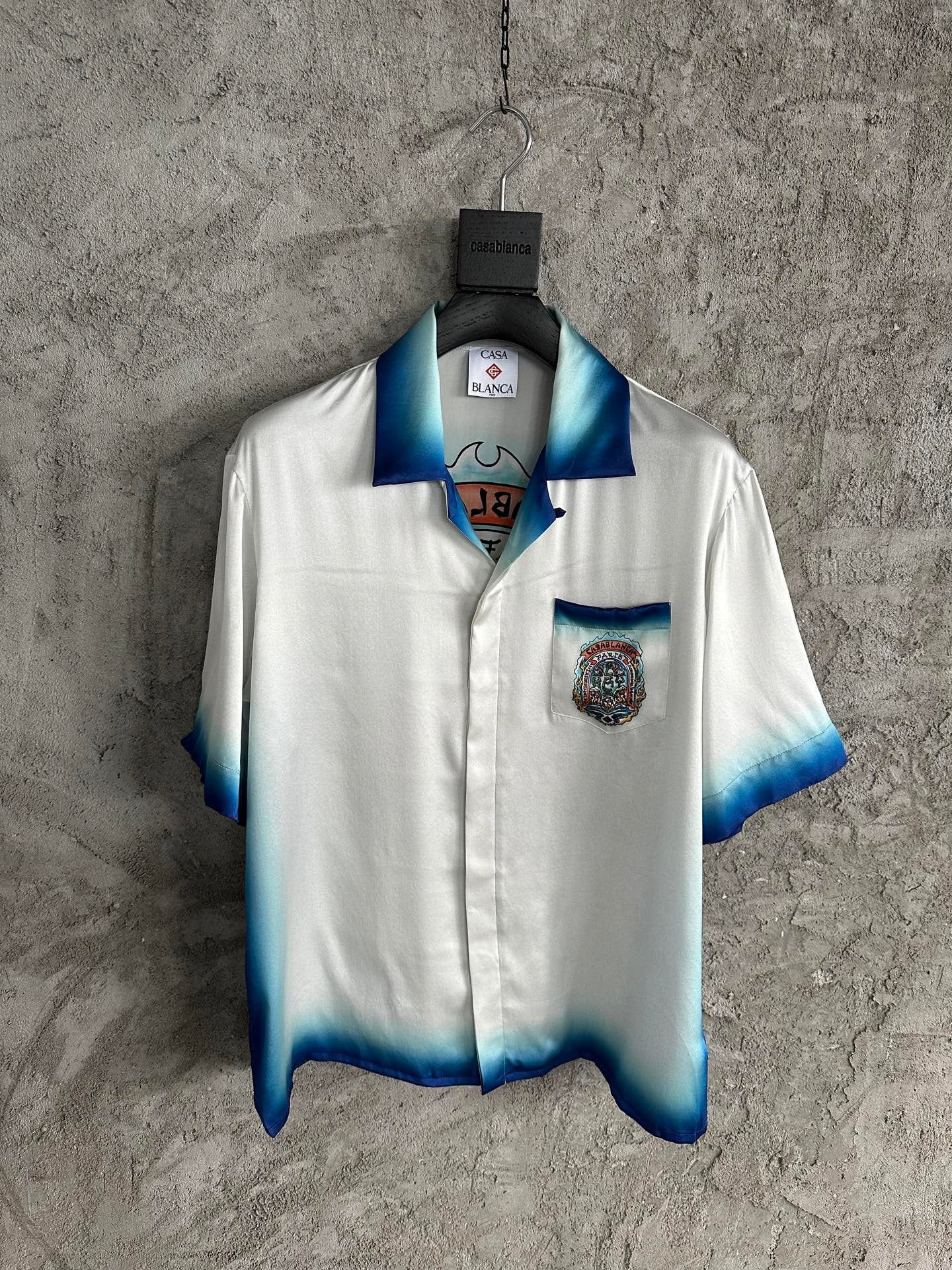 Casablanca Short Sleeve Shirt — Midnight Blue