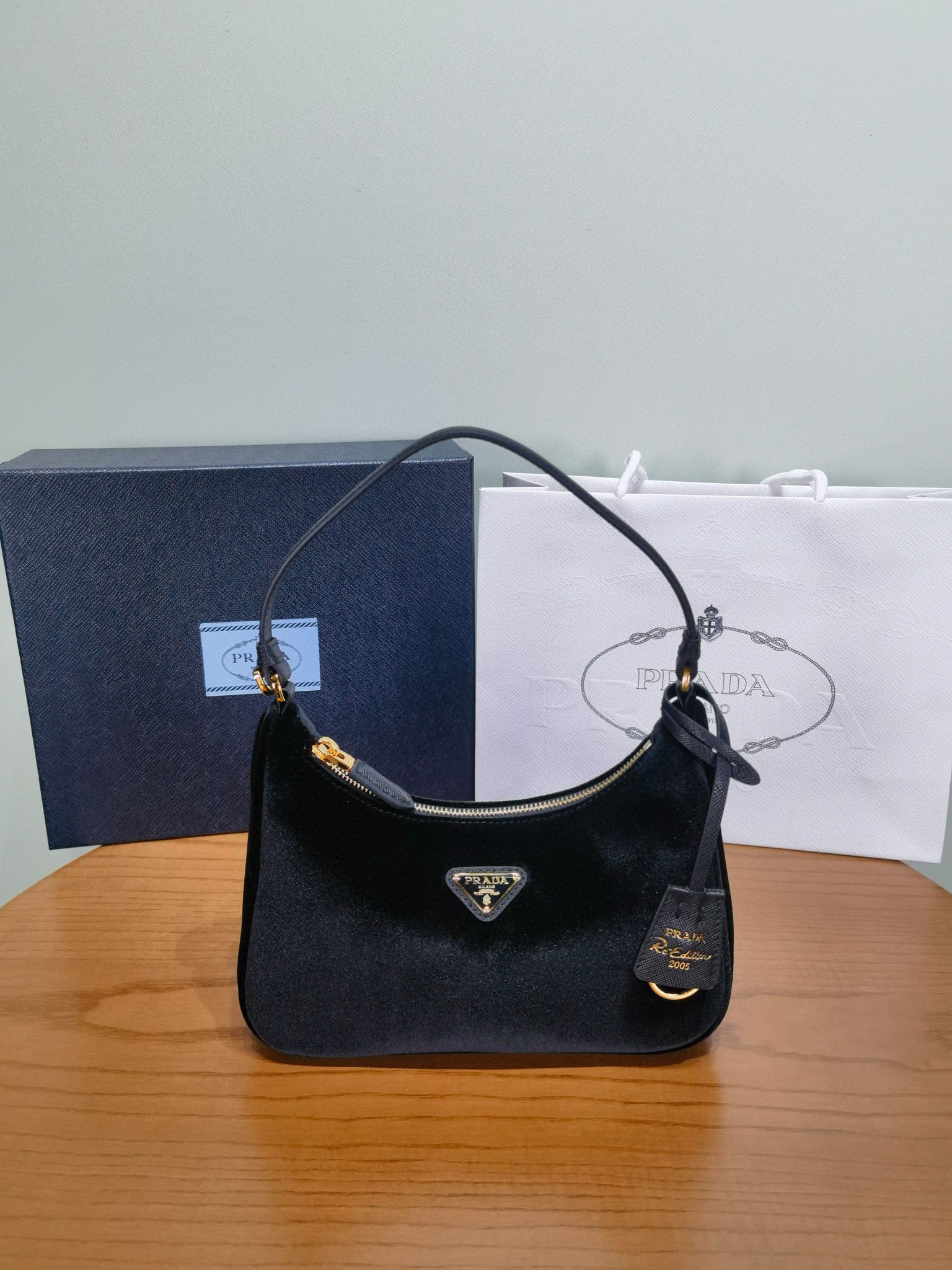 Prada 2005 Velvet & Saffiano Mini Bag