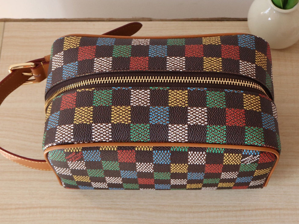Thumbnail: Louis Vuitton DOPP KIT LOCKER BAG 23 IN COLORFUL DAMIER CALFSKIN