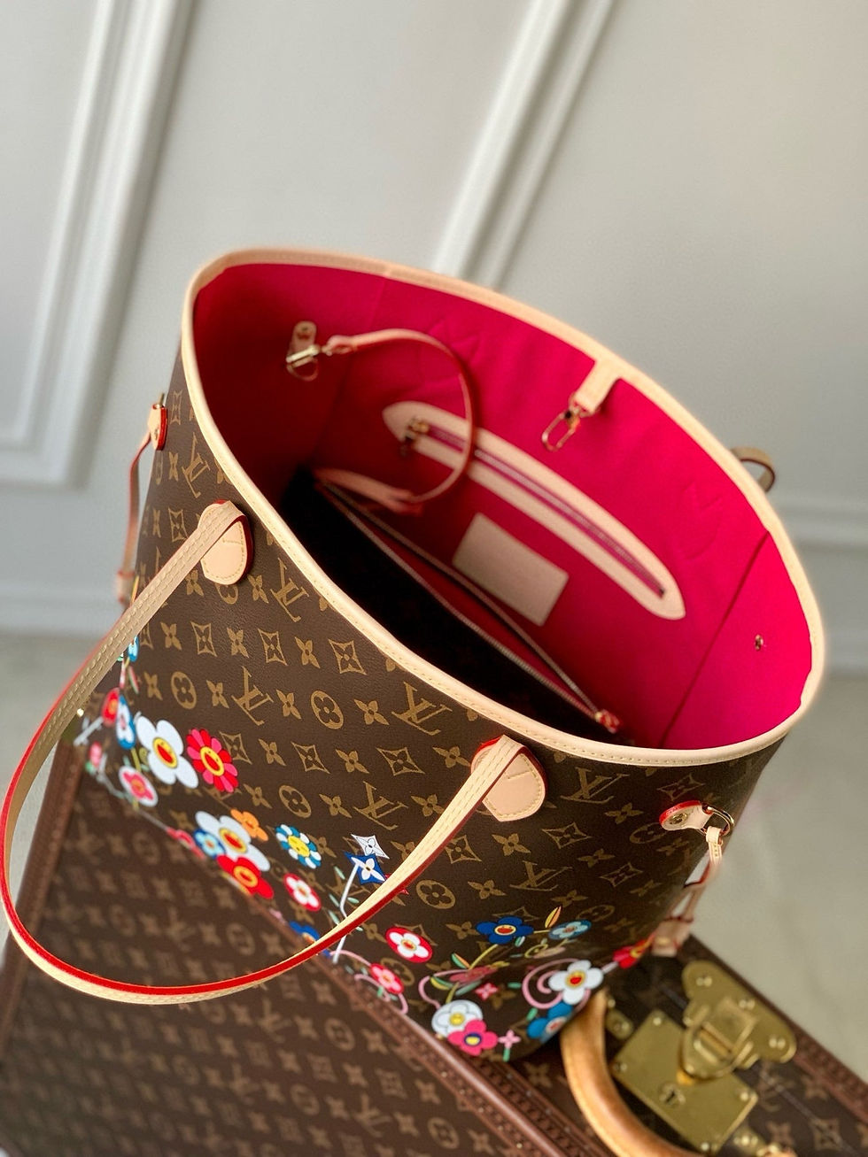 Thumbnail: Louis Vuitton NEVERFULL TOTE BAG 31 IN MULTICOLOR FLORAL CANVAS