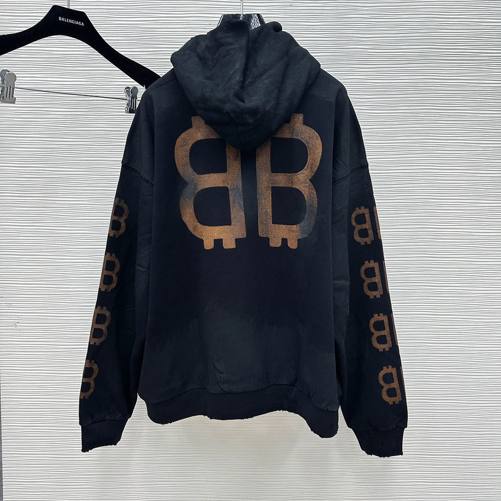 Thumbnail: Balenciaga BB Monogram Washed Hoodie – Black