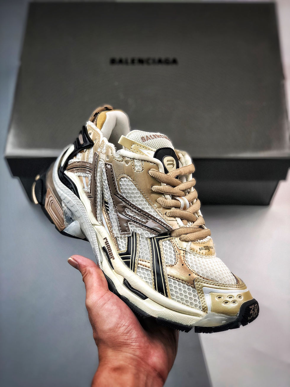 Thumbnail: Balenciaga Runner Brown and White