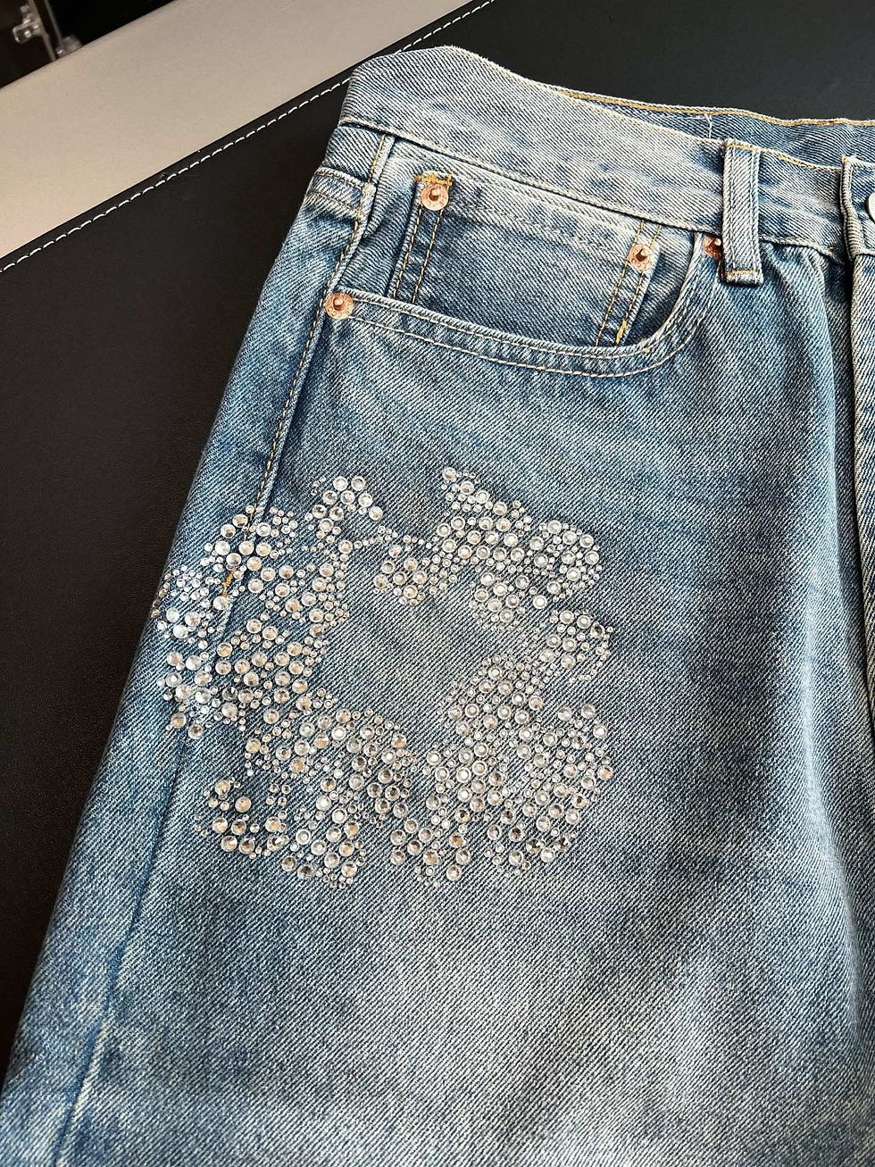 Thumbnail: Chrome Hearts Jeans — Ivory