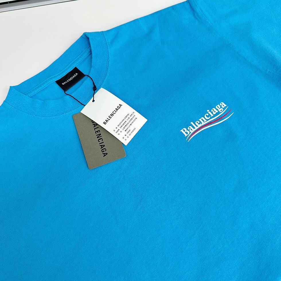 Thumbnail: Balenciaga T-Shirt Bleu Électrique – Campaign Logo