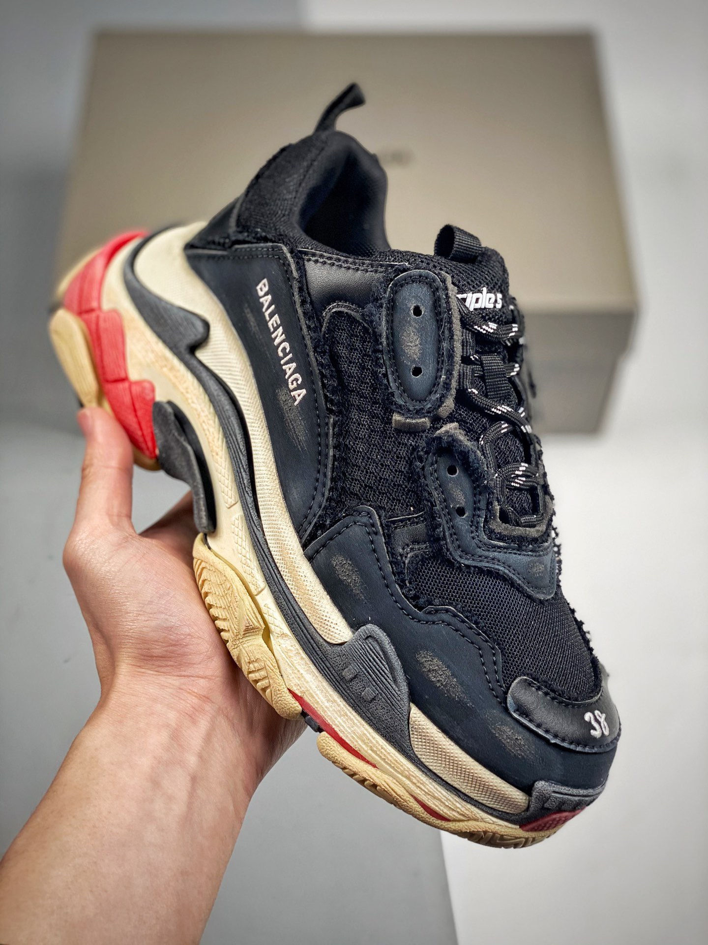 Balenciaga Triple S Black and Red