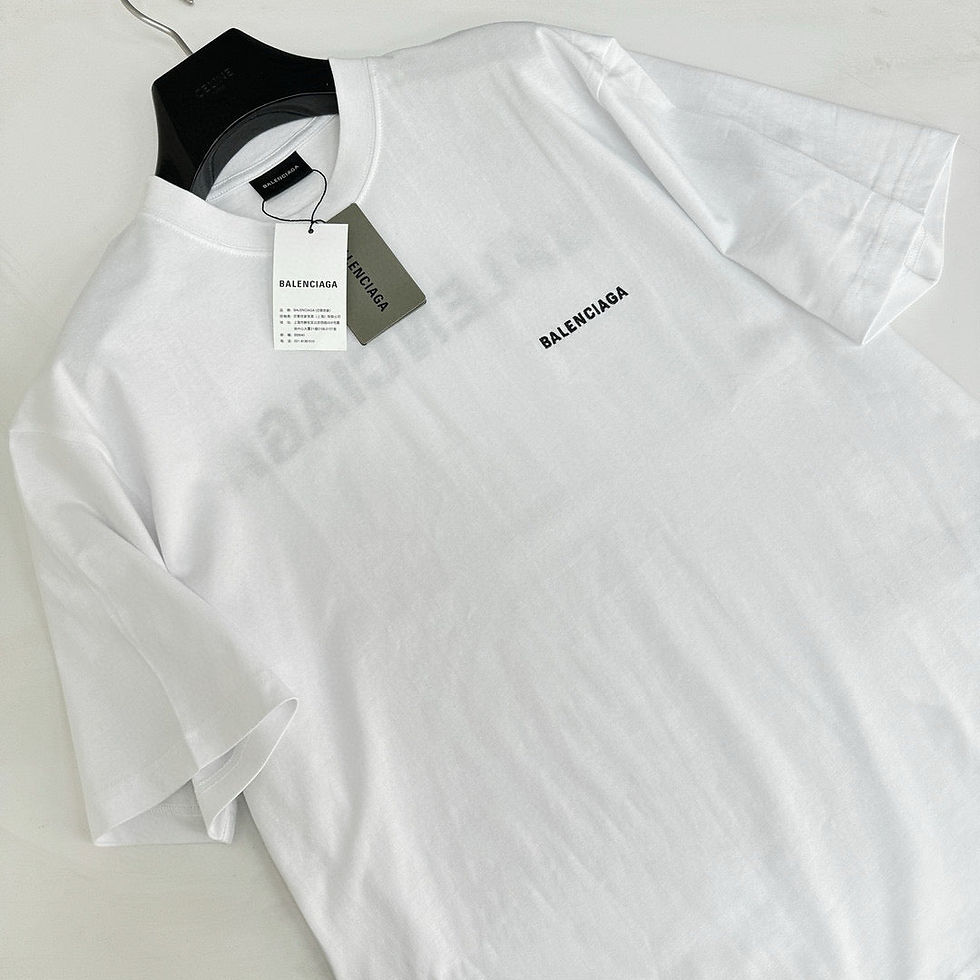 Thumbnail: Balenciaga Stencil Silver Tee